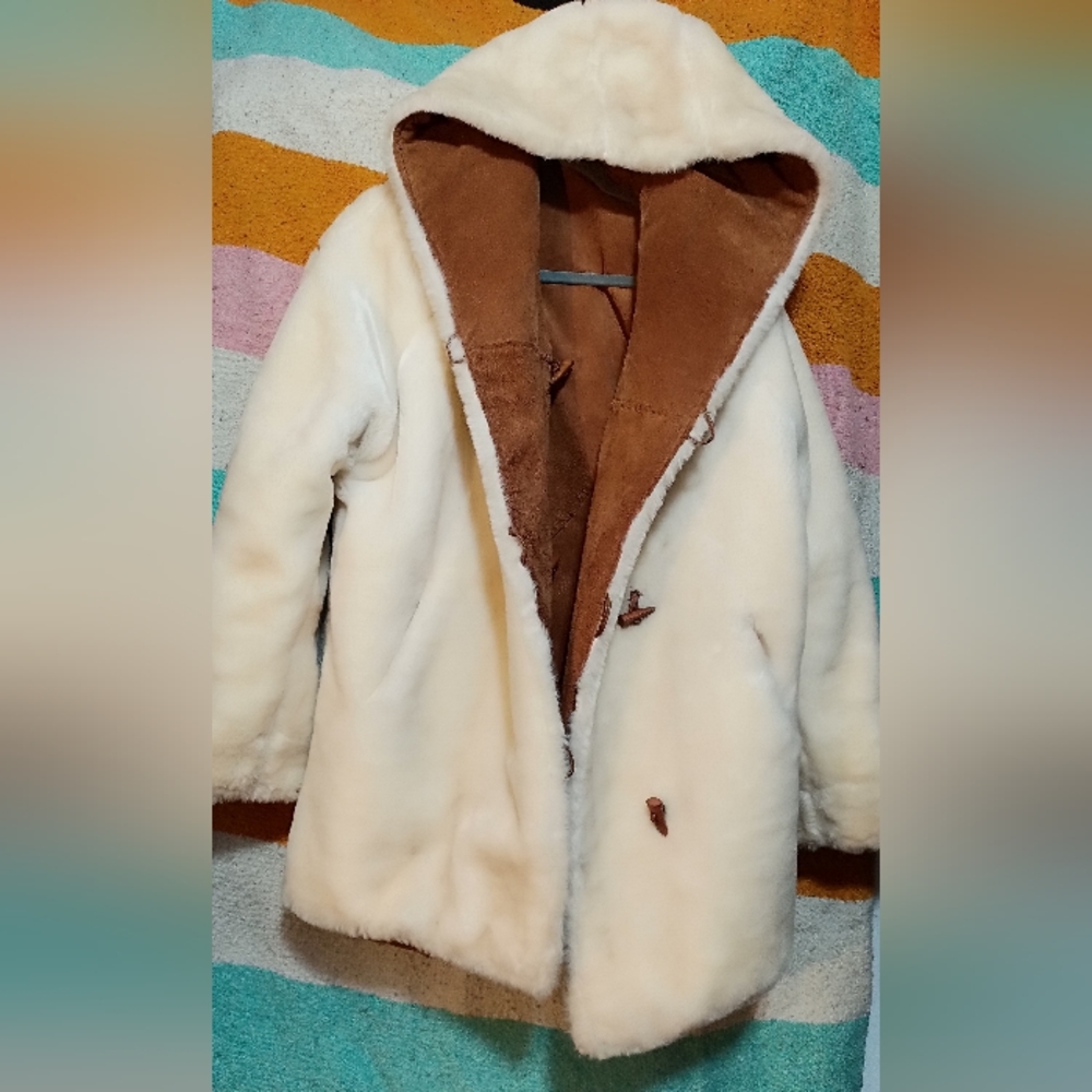 A genuine women's leather coat